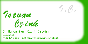 istvan czink business card